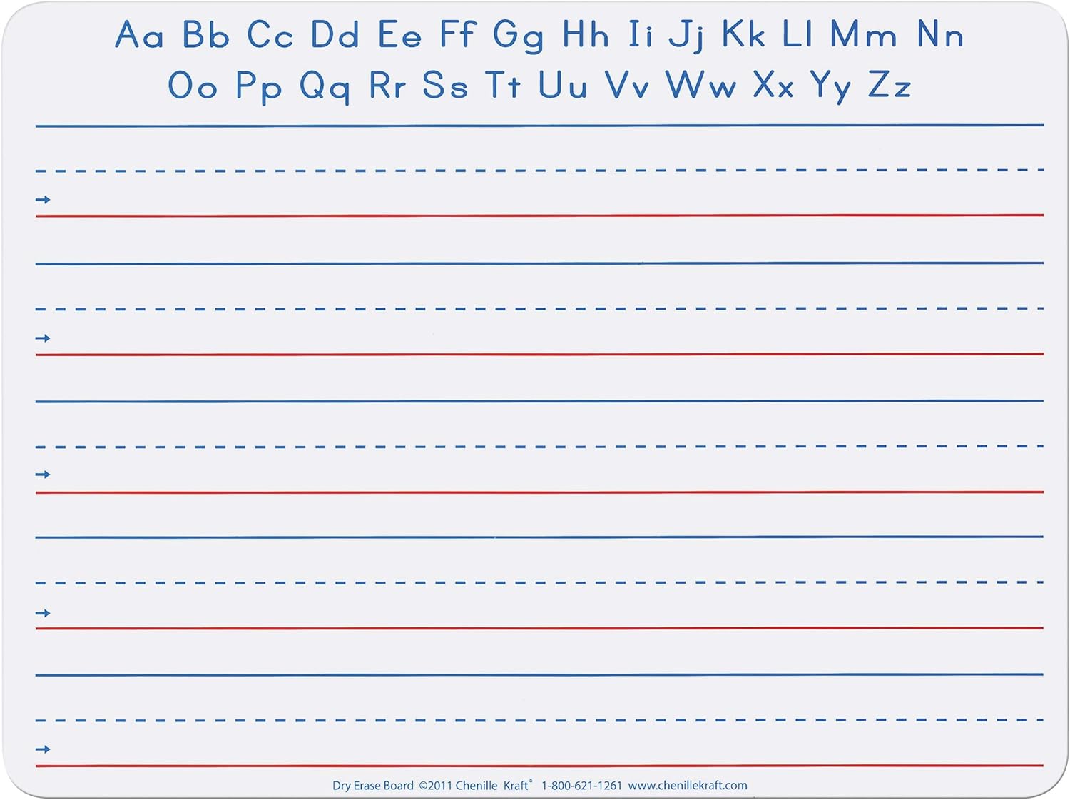 Chenille Kraft - 987710 Creativity Street Handwriting Worksheet Whiteboard, 9" x 12"