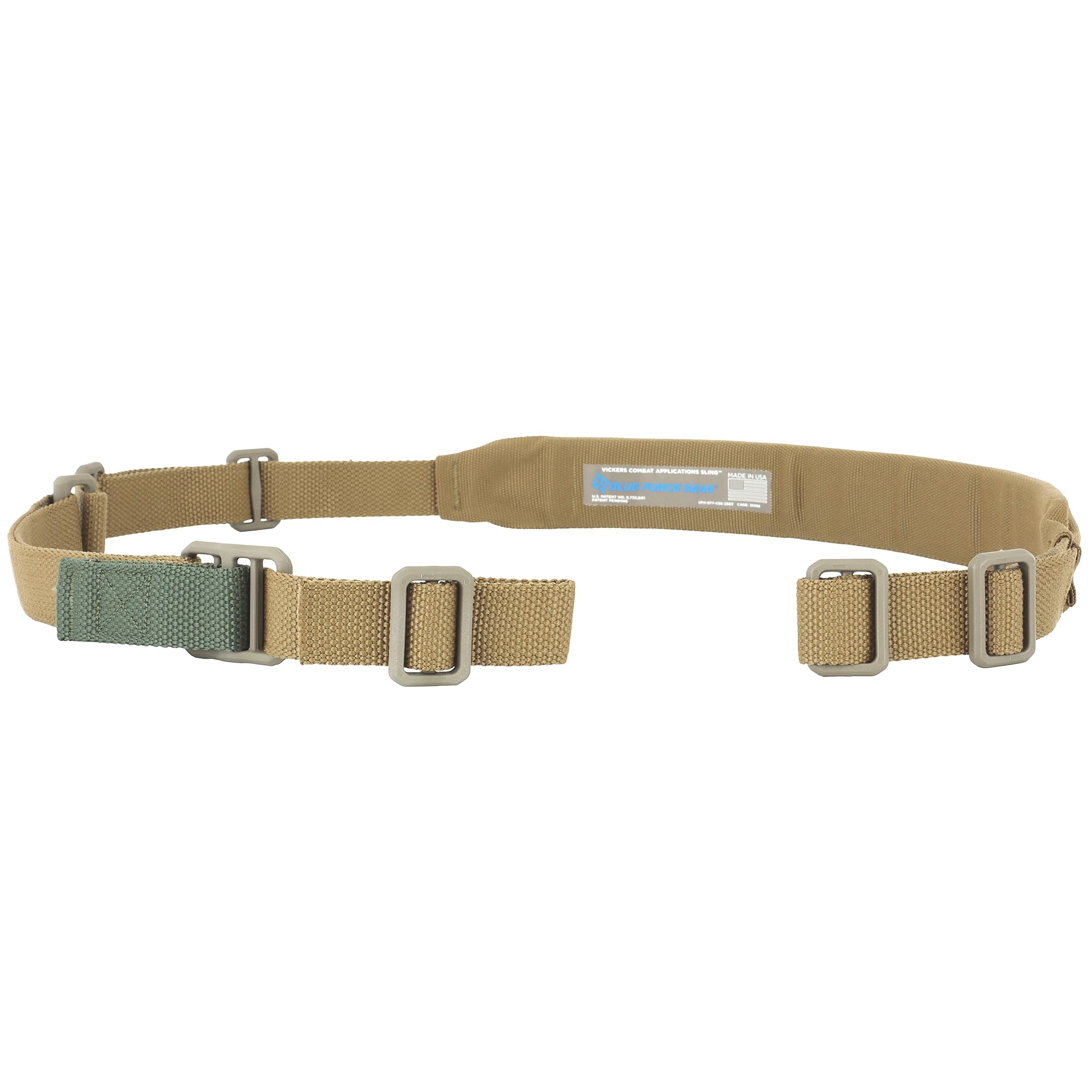 Blue Force Gear Vickers Padded Sling - Two Point Sling with Padded Straps, Adjustable,57-67 Inches