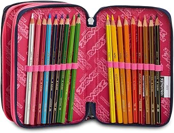 ASTUCCIO Scuola Seven 3 ZIP - LOVE YOUR SOUL - Attrezzato con Pennarelli,  Matite, ecc.. : Amazon.it: Cancelleria e prodotti per ufficio