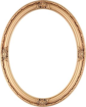 OVALCREST - Jefferson Picture Frame - Oval 11x14 - Elegant 1 5/16" Wide MDF Frame - Beaded Edge with Medallion Accents - Available in 20+ Sizes and 20+ Finishes