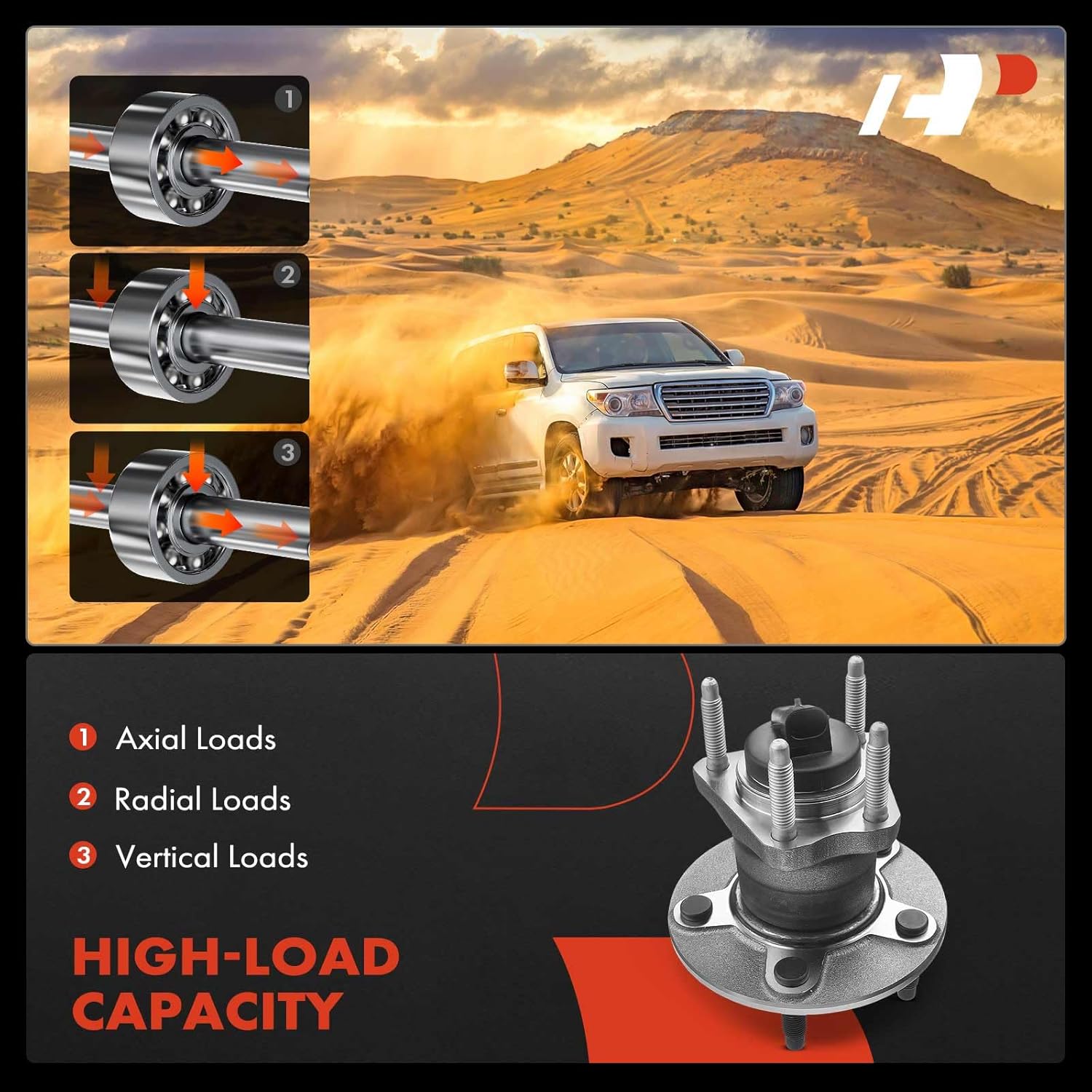 A-Premium Rear Wheel Bearing and Hub Assembly with ABS & 5-Lug Compatible with Chevy Cobalt 2009-2010, HHR 2008-2009, Malibu 2004-2012, Pontiac G6 2005-2010, Saturn Aura 2007-2009