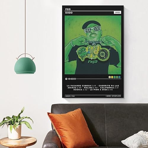 Miniatura 5 de DAXXIN Feid -Sixdo - Póster de lienzo decorativo para pared, sala de estar, dormitorio, decoración, regalo, sin marco, 20 x 30 pulgadas (19.7 x 29.5