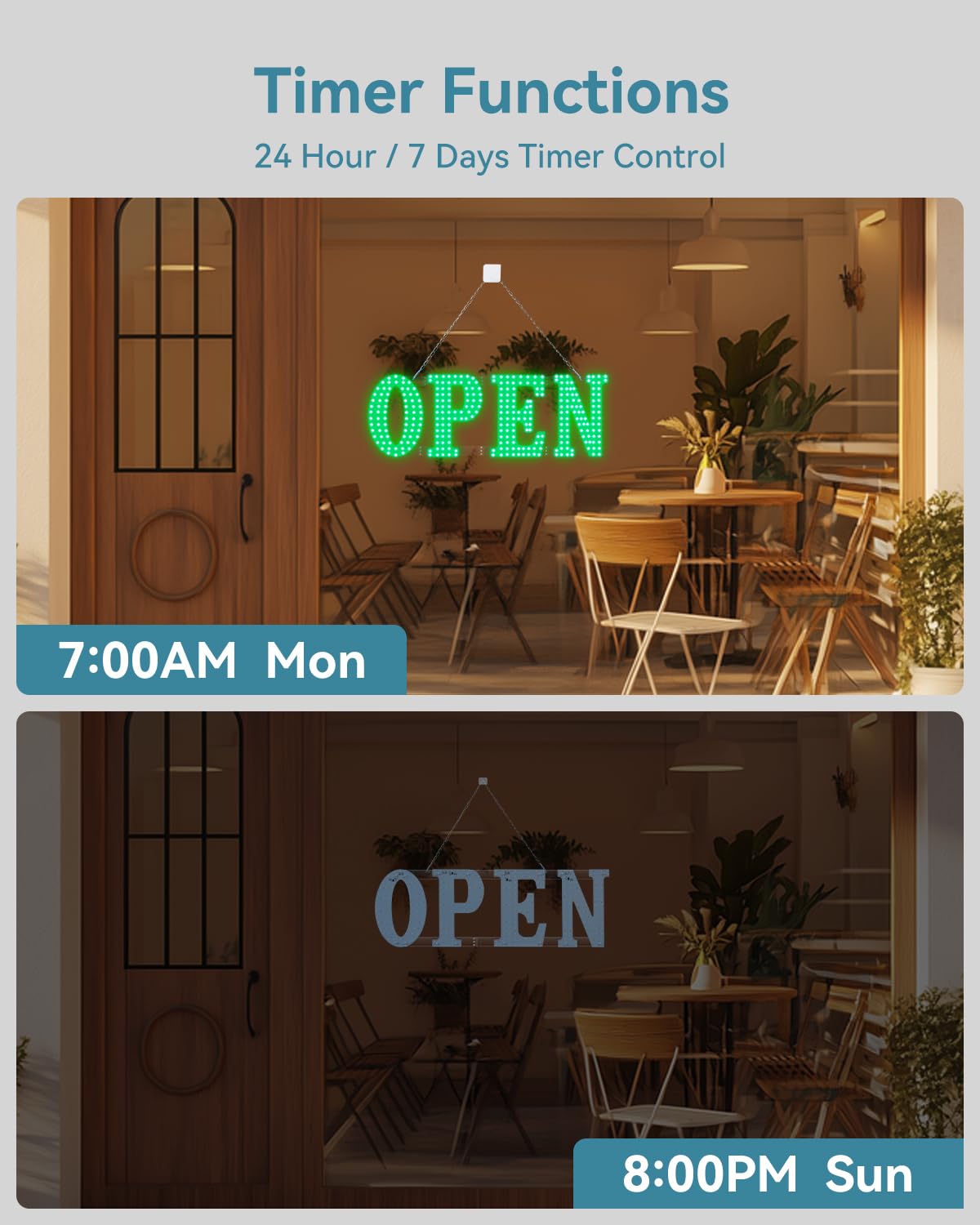 Snapklik.com : Open Sign For Business, 40"x14" Jumbo Open Sign