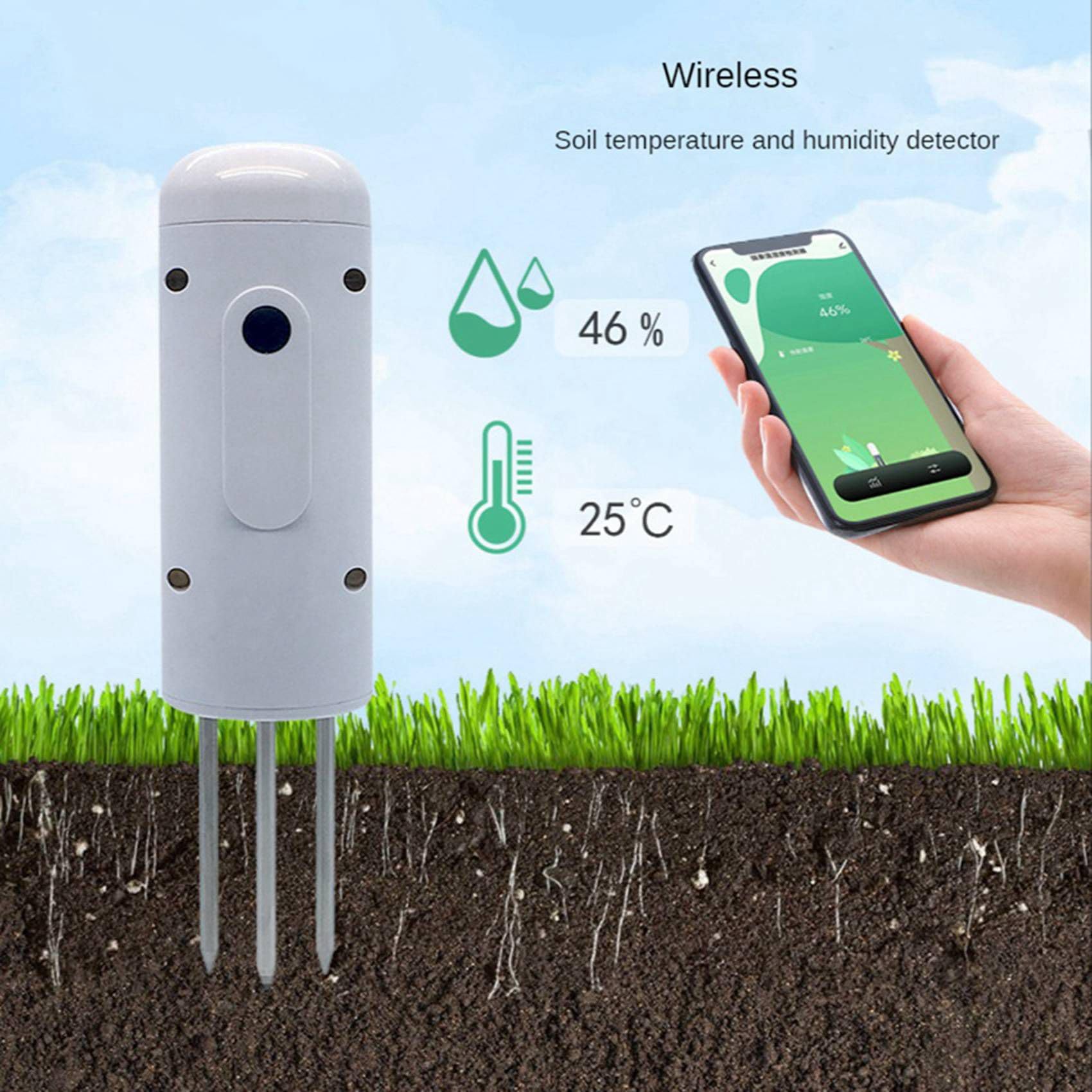 4 Piezas TUYA ZIGBEE Monitor de Planta Medidor de Temperatura del Suelo Sensor de Humedad Sensor de Riego de AutomatizacióN de JardíN