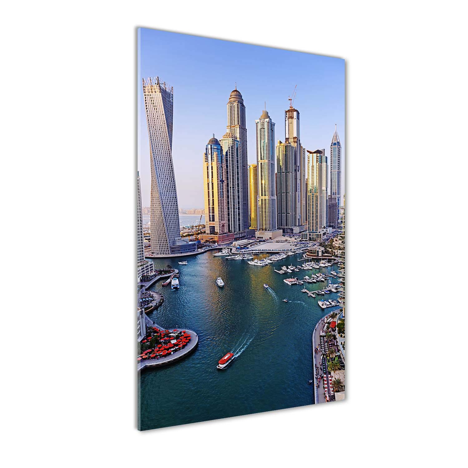 Photo décorative panoramique Baie de Dubaï tableau verre 60x120 cuisine salon