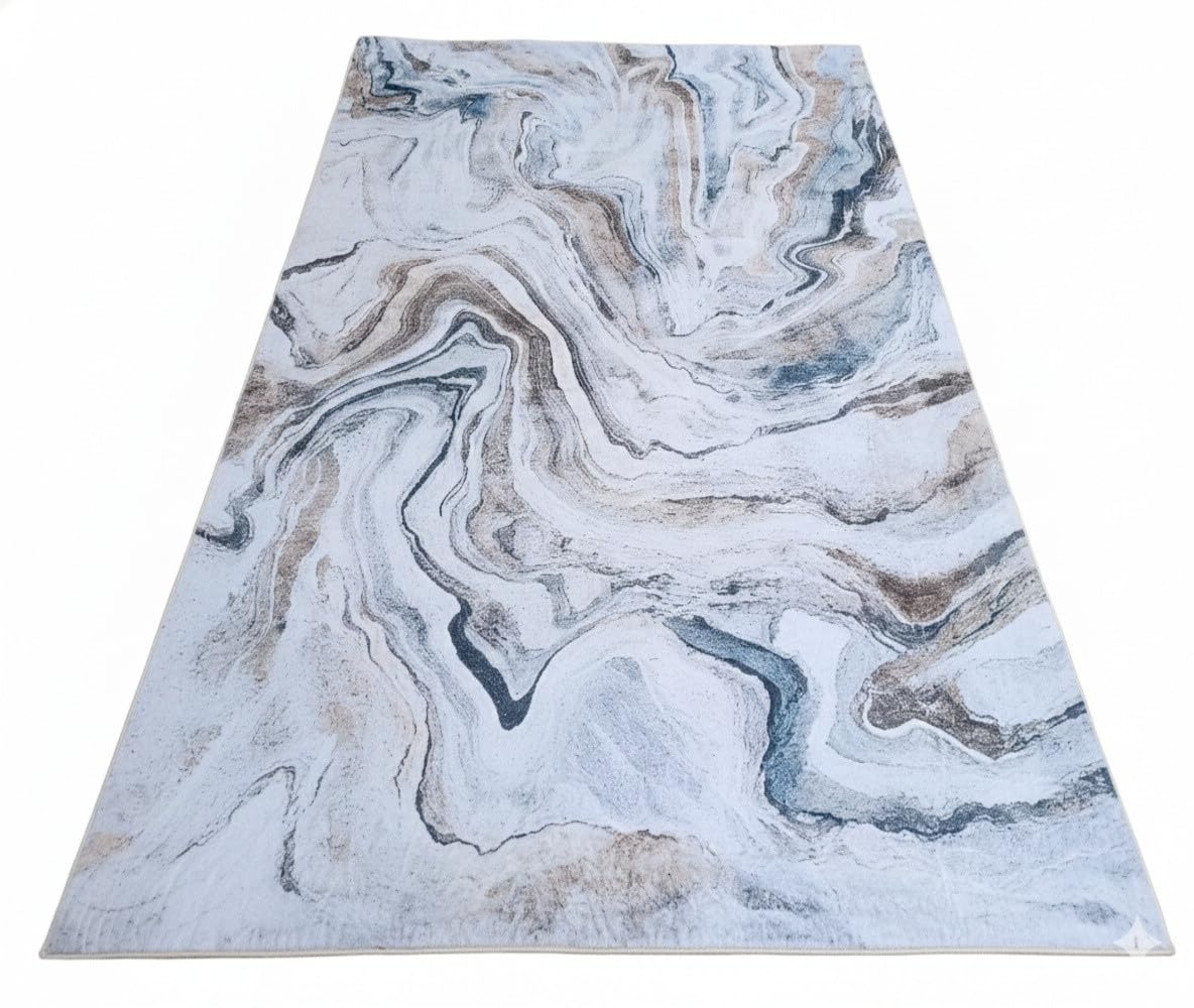 Premium Rabbit Fur Texture Rug – Ultra Soft Plush Carpet for Bedroom, Living Room, Kids Room & Home Décor 2 X 5 Feet Multi-image-21