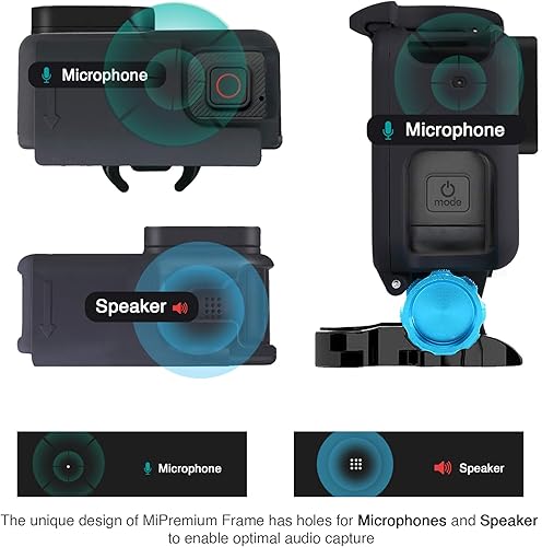 Miniatura 3 de MiPremium Carcasa para GoPro Hero 7 6 y 5, color negro, plateado y blanco. Kit de accesorios de jaula con tornillo de aluminio y hebilla de