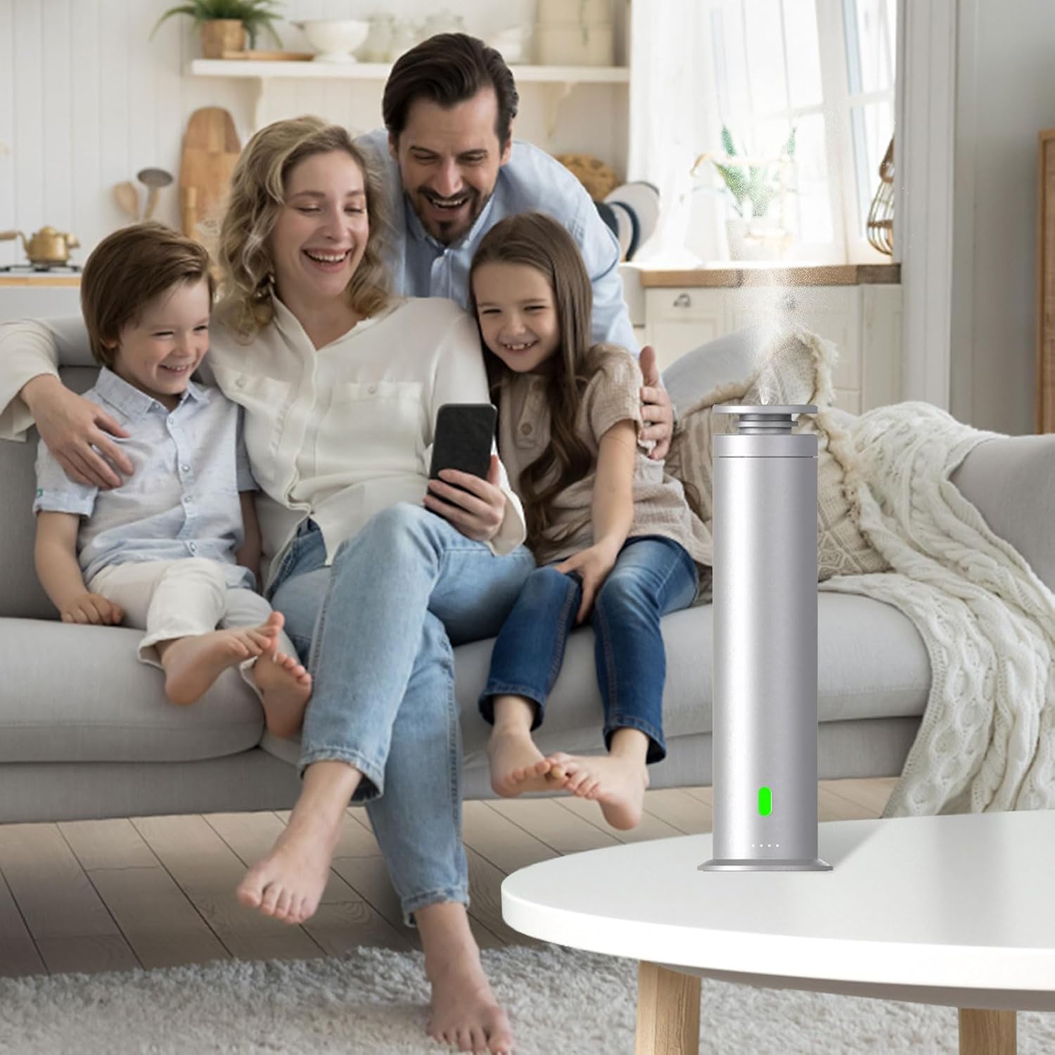 Essential Oil Diffuser with Remote Control - Waterless Diffuser for Aromatherapy Oils, 120mL Capacity 1500 Sq Ft Coverage - Scent Diffuser for Homes, Large Room, Offices&Hotels (Silver) - Image 8