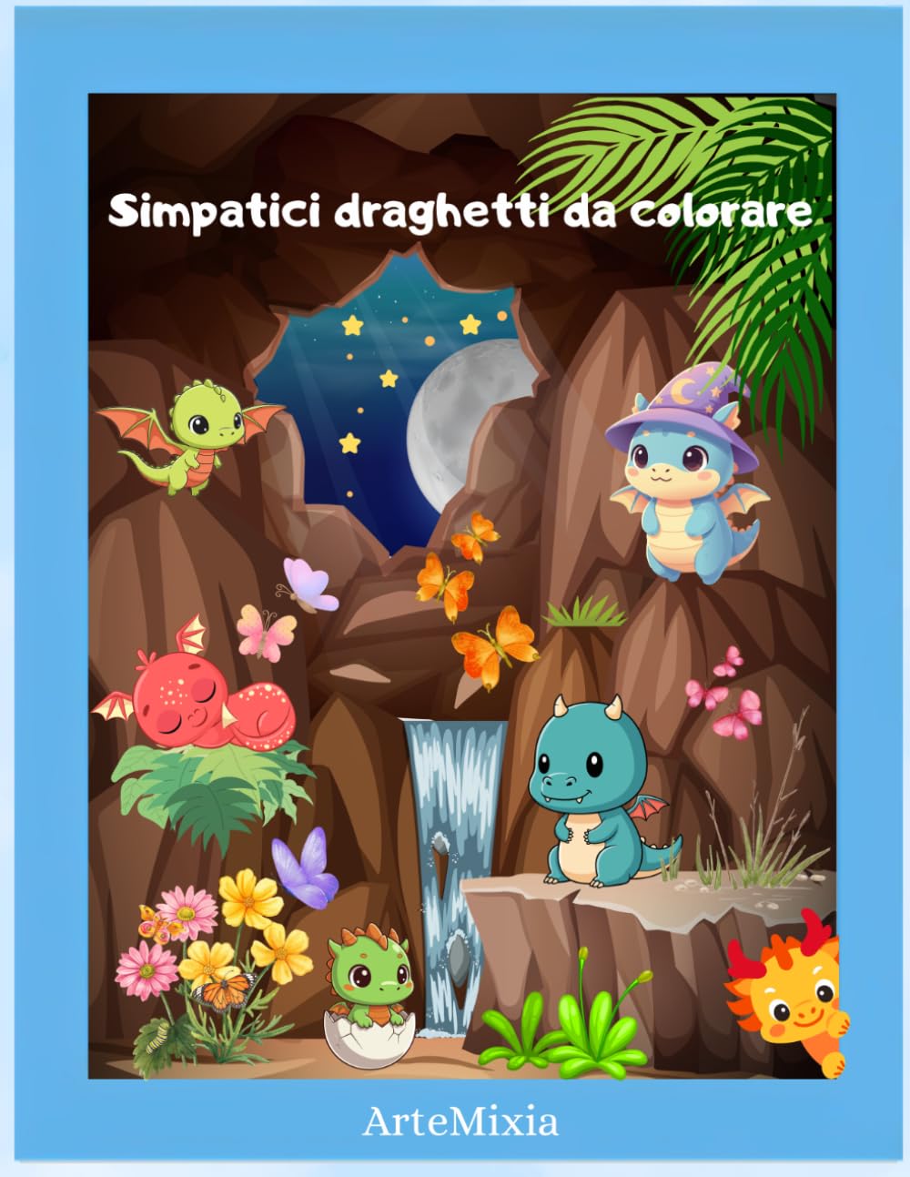 Simpatici draghetti da colorare