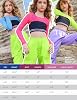 Perfashion ガールズ メッシュ クロップトップ 3パック 長袖シャツ ティーン用 トレンディなヒップホップダンス衣装 4-13歳