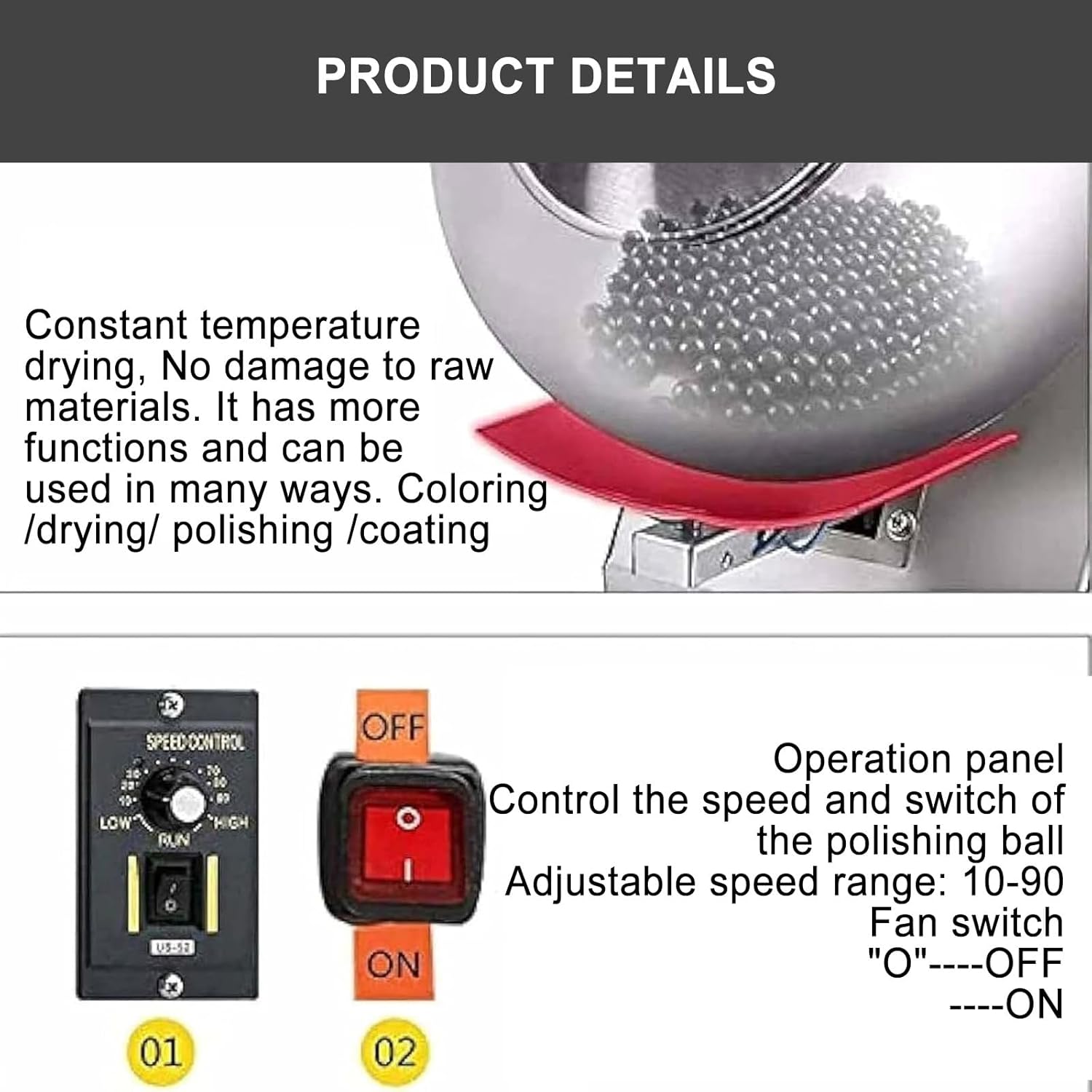 Stainless Steel Sugar Coating Machine, Candy Coater Machine, Automatic Tablet Coating Machine For Chocolate Shop And Food Industries,220V