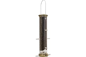 402 Quick-Clean Thistle Tube Feeder, Medium - Antique Brass Nyjer Bird Feeder