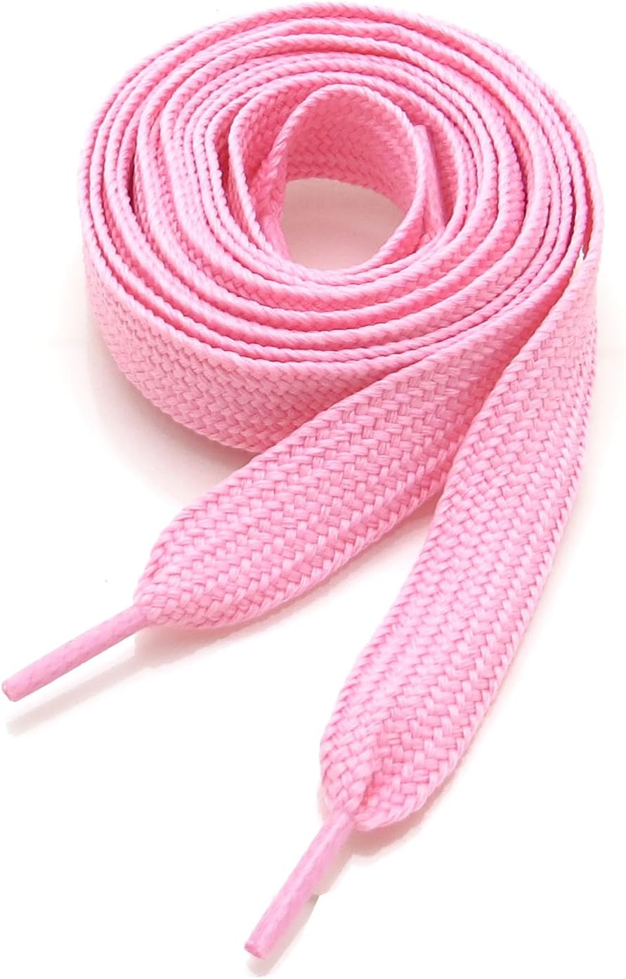Thick Flat 3/4" Wide Shoelaces Solid Color Strings for All Shoe Types - Chunky Fat Laces for Sneakers, Boots