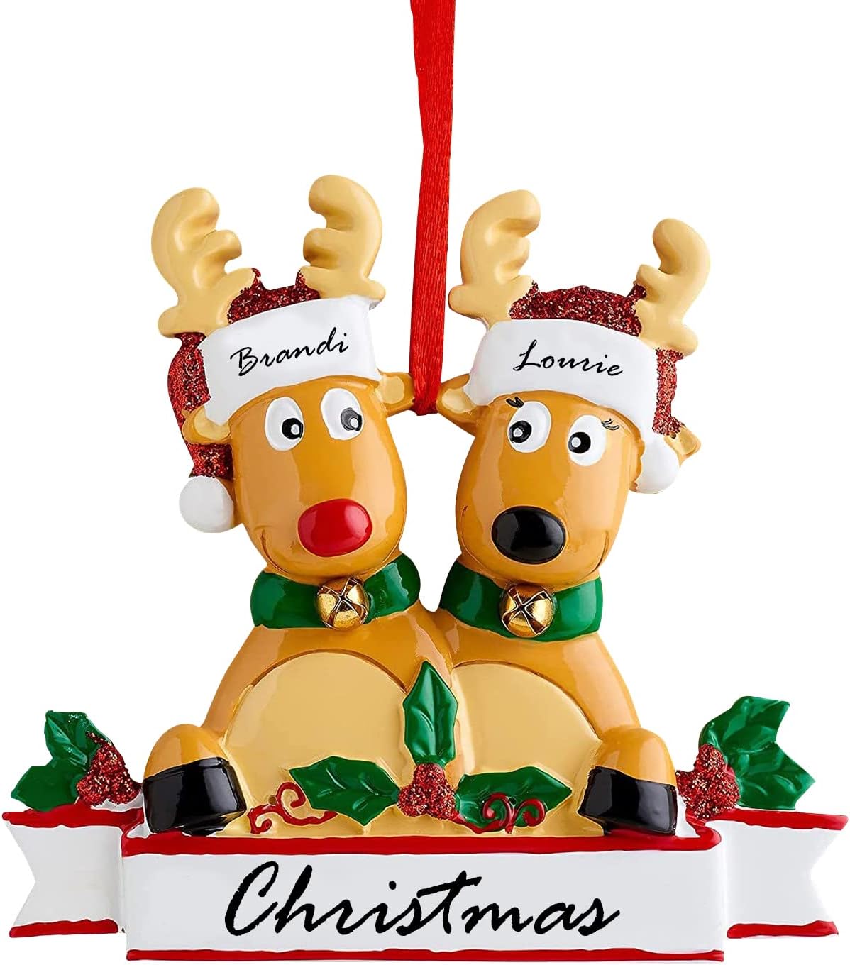 Personalized Christmas Ornaments 2023 Family 2,3,4,5,6,7,8 Custom Name