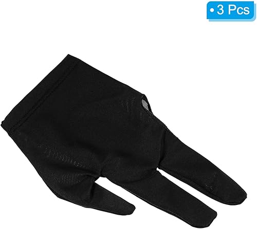 Miniatura 3 de Guantes de billar de 3 dedos, paquete de 3 guantes de billar para mano izquierda y derecha, guantes de piscina para tiradores, carom, billar, taco