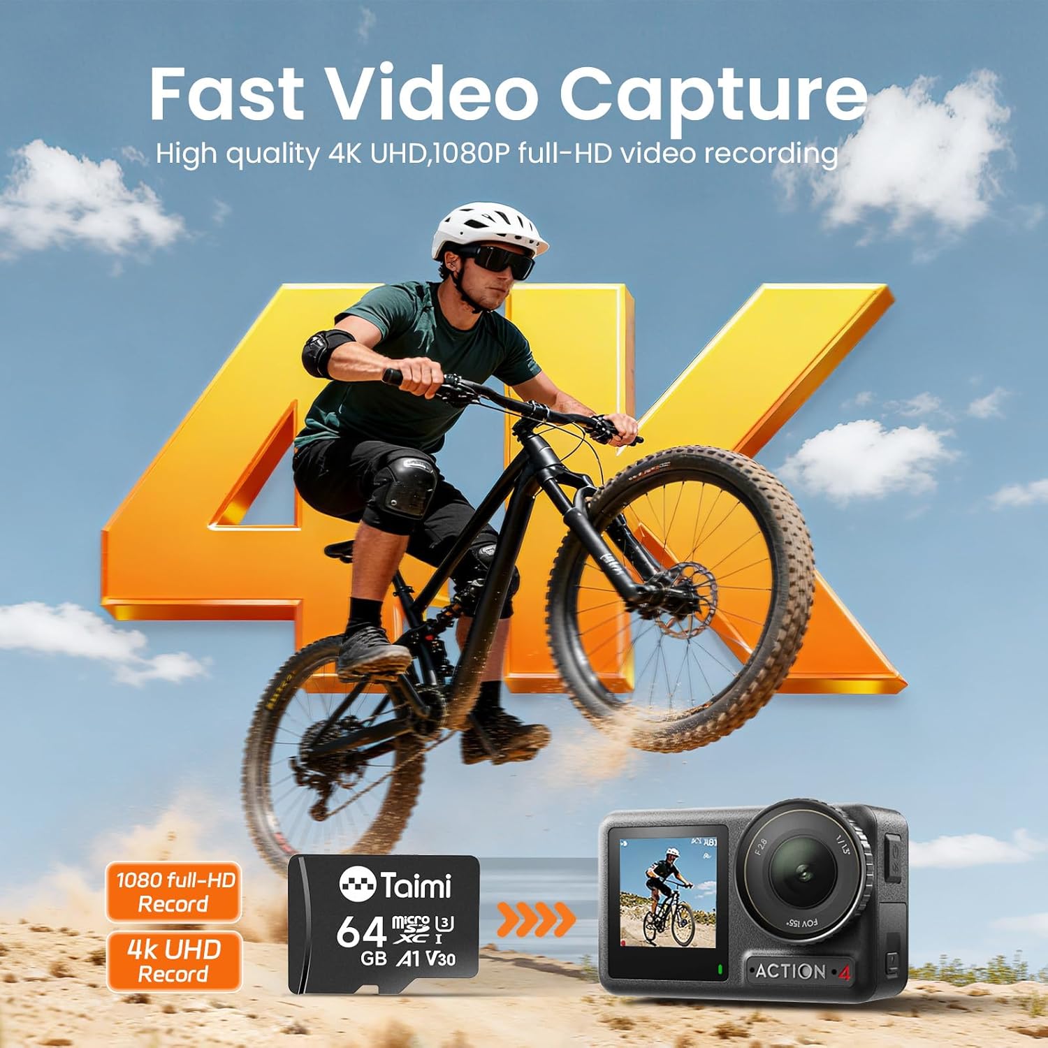 TAIMI Micro SD Card,Tf Card,A1,U3,V30,UHS-I,Microsd Memory Card,Read Speed Up to 90MB/s (128GB)