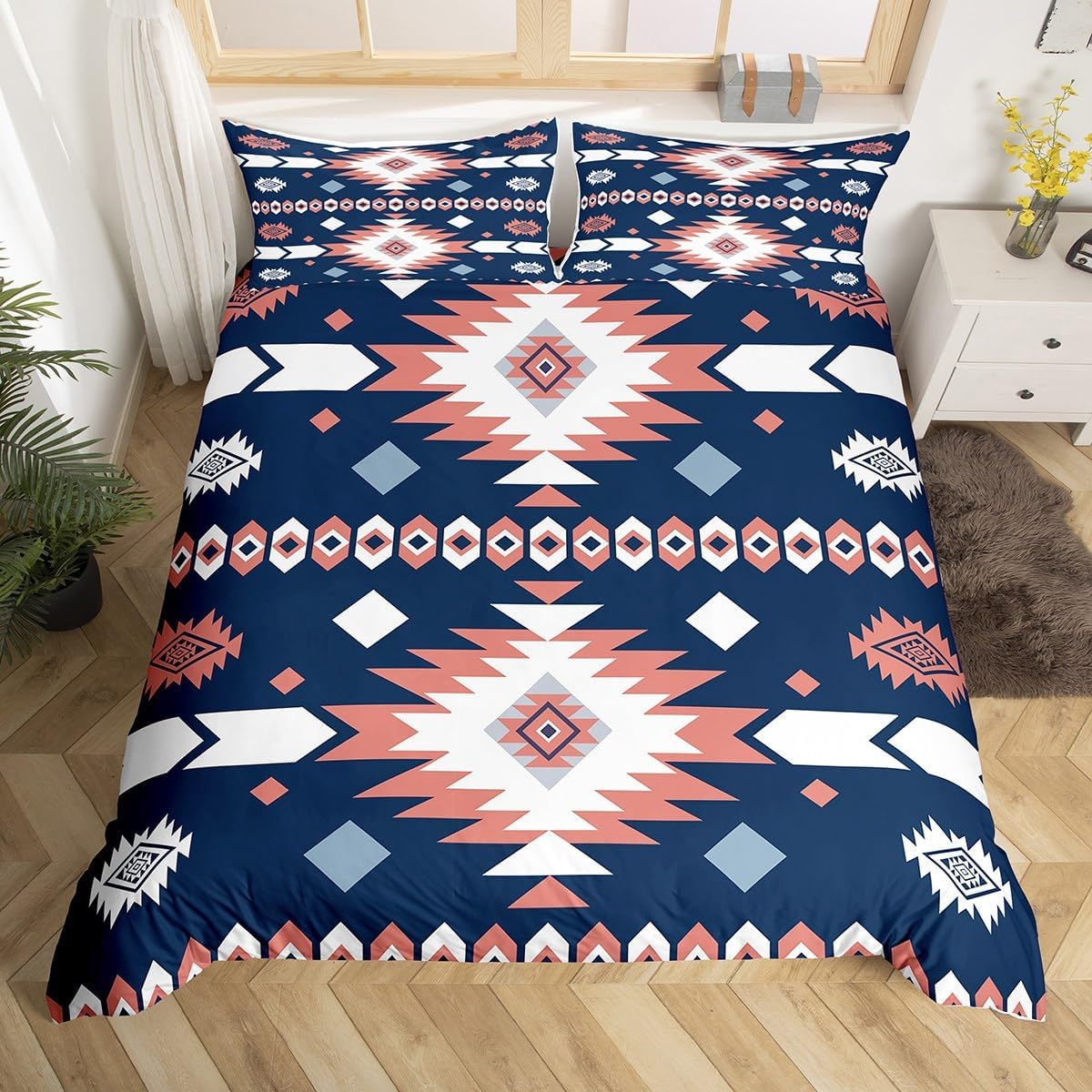 jejeloiu Peacock Bedding Set Queen Size Beautiful Bird for Adult Kids Boys Girls Green Blue Comforter Cover Set Duvet Cover Flower Floral Bedspread Cover 3Pcs Zipper Closure