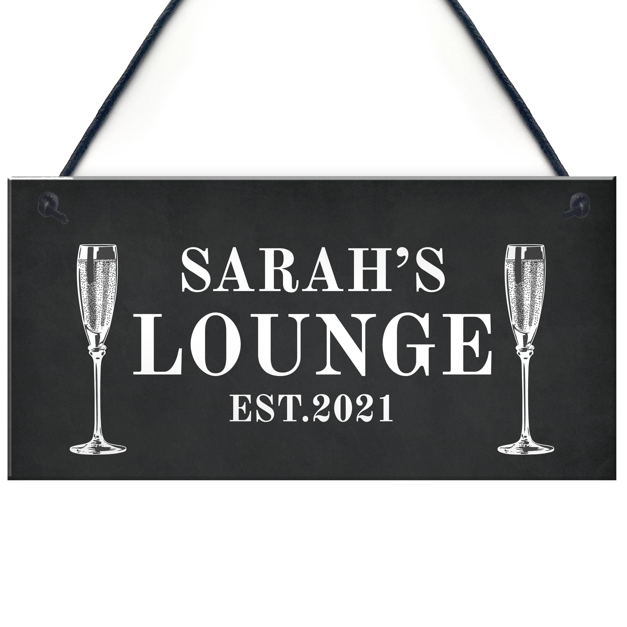 Personalised Lounge Sign Home Bar Sign Garden Plaque Prosecco Gin Alcohol Sign