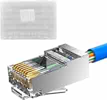 MJHA808TC  モジュラープラグ　CAT6   100個 ジェフコム カテゴリー6モジュラープラグ(貫通タイプ) 100ケ入