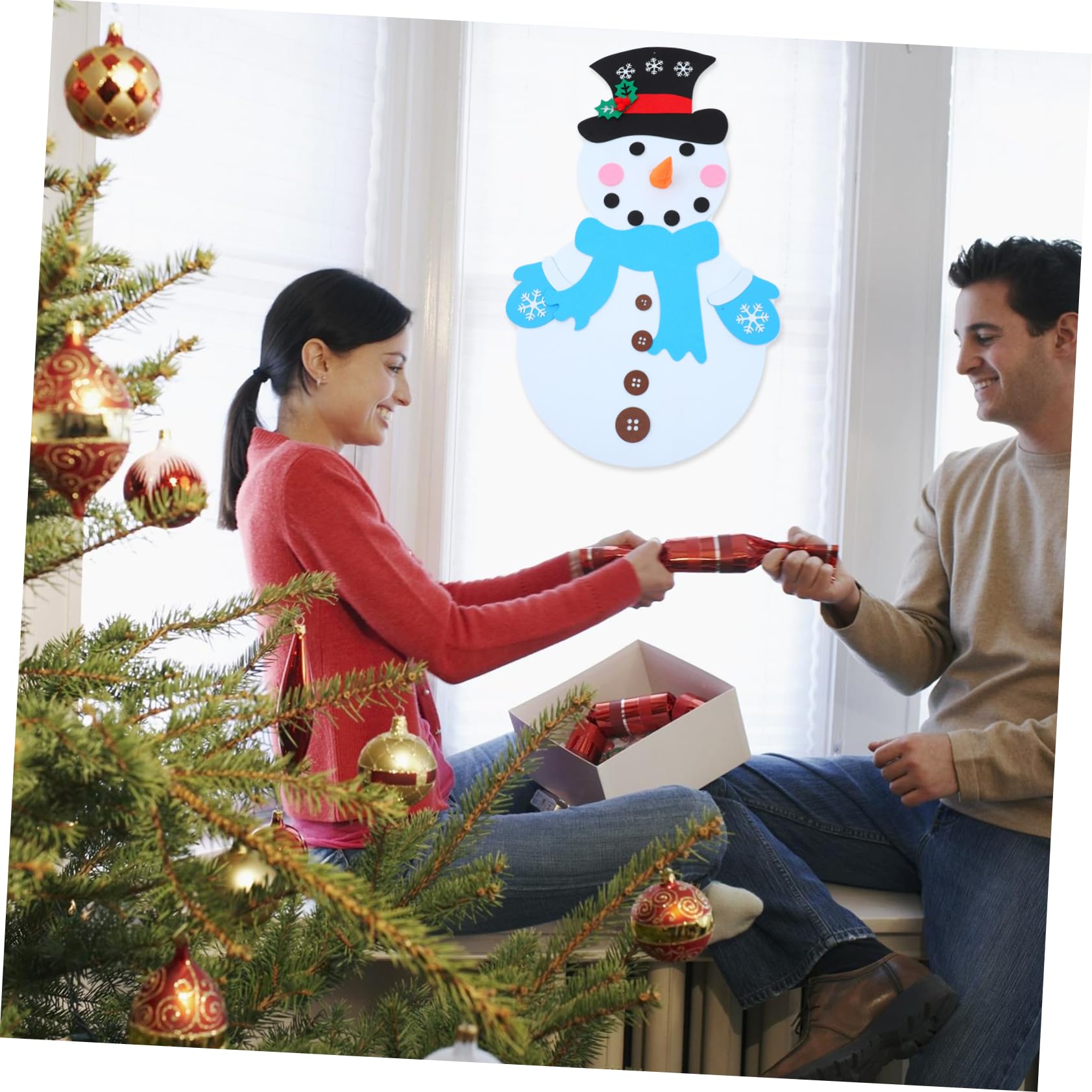 IMIKEYA 3 Sätze Ornament schneemann DIY Spiele kit weihnachtsschneemann bausatz selber Machen weihnachtsbasteln Weihnachts basteln Weihnachtsdekorationsset selber Machen Festivalbedarf