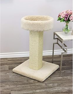 Prestige Cat Trees Beige Solid Wood Cat Scratching Post and Sleeper, Large