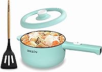 Vista 12 de Dezin - Olla eléctrica, sartén antiadherente para saltear de 2L, olla rápida para fideos, mini olla para bistec, huevo, arroz frito, ramen, avena