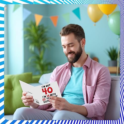 Vista 322 de Tarjeta de cumpleaños número 98 para mujeres y hombres – Not 98 I'm 18 With 80 Years Experience – Divertida tarjeta de cumpleaños noventa y ocho