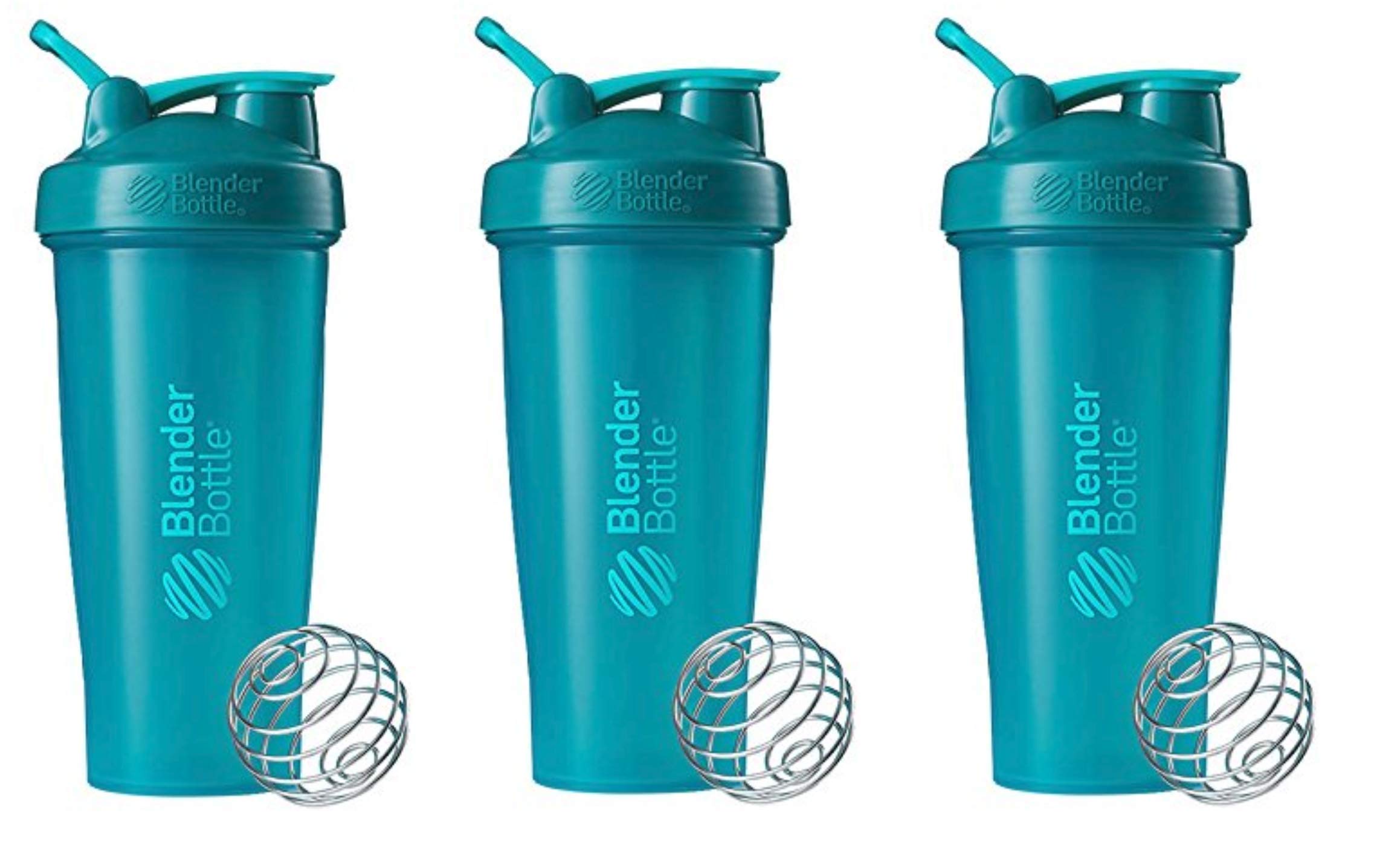 Blender Bottle Classic Loop Top Shaker 3-Pack, 28 oz (Teal)