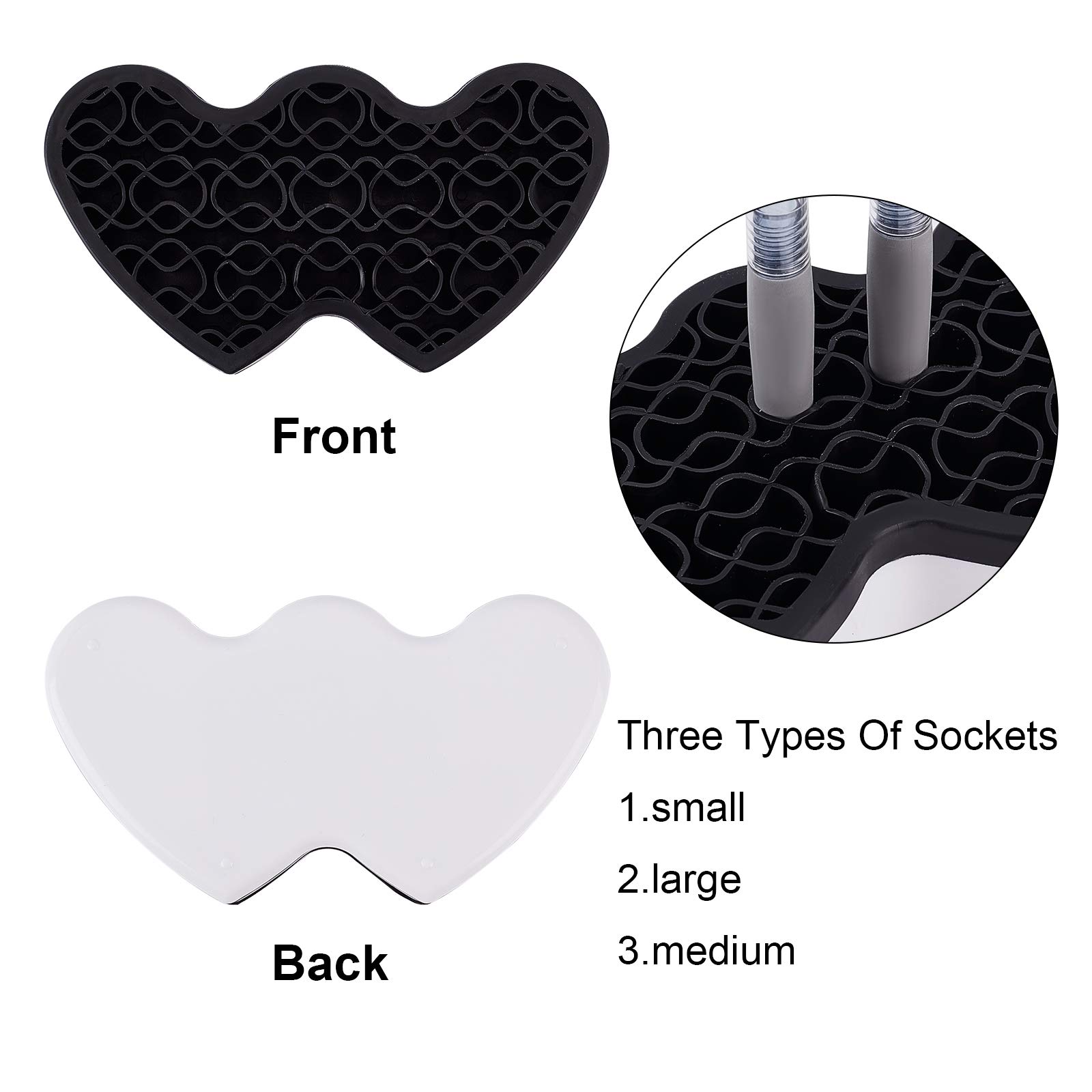 Organisateur En Silicone Pour Pinceaux Maquillage – 80 Emplacements – Support Lavable Pour Stylos, Ciseaux, Outils – Violet - 10