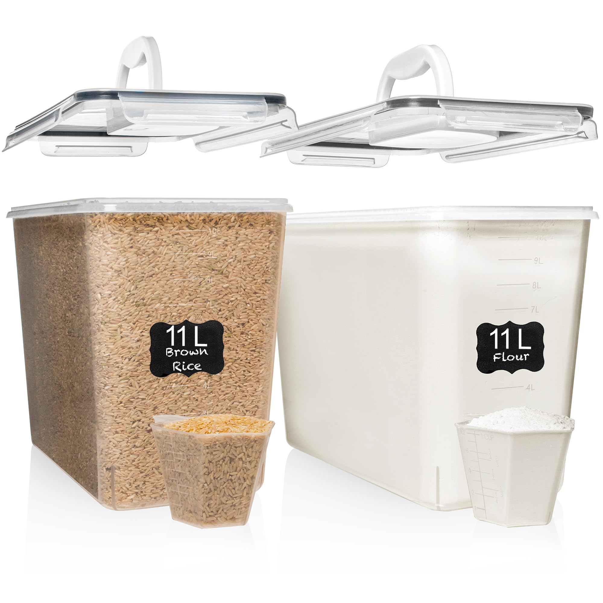 Shazo 2 PC (11L | 372 oz) Flour Sugar Storage Containers