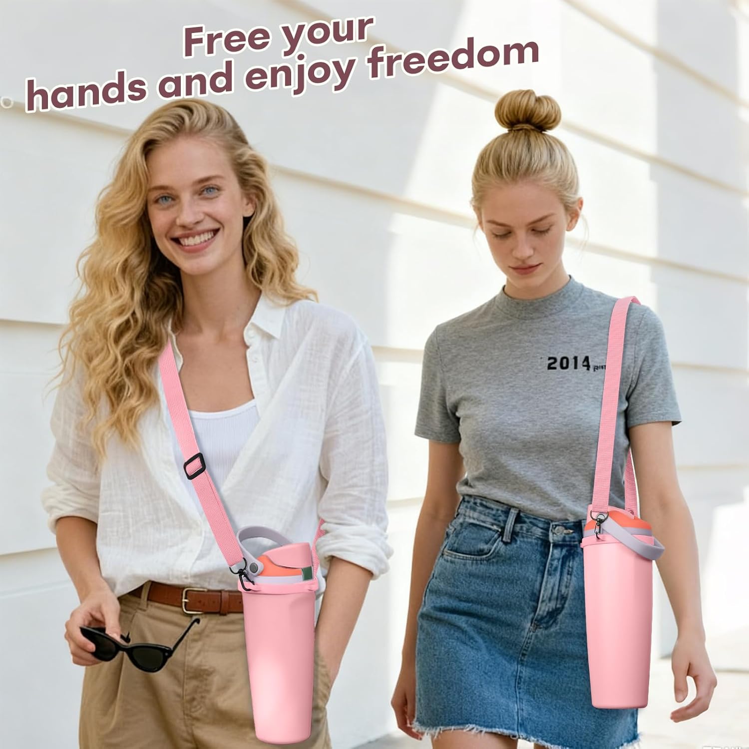 Water Bottle Strap Compatible with Owala Freesip Sway 30oz 40oz & Owala Freesip 24oz 32oz 40oz, Adjustable Bottle Handle - Image 6