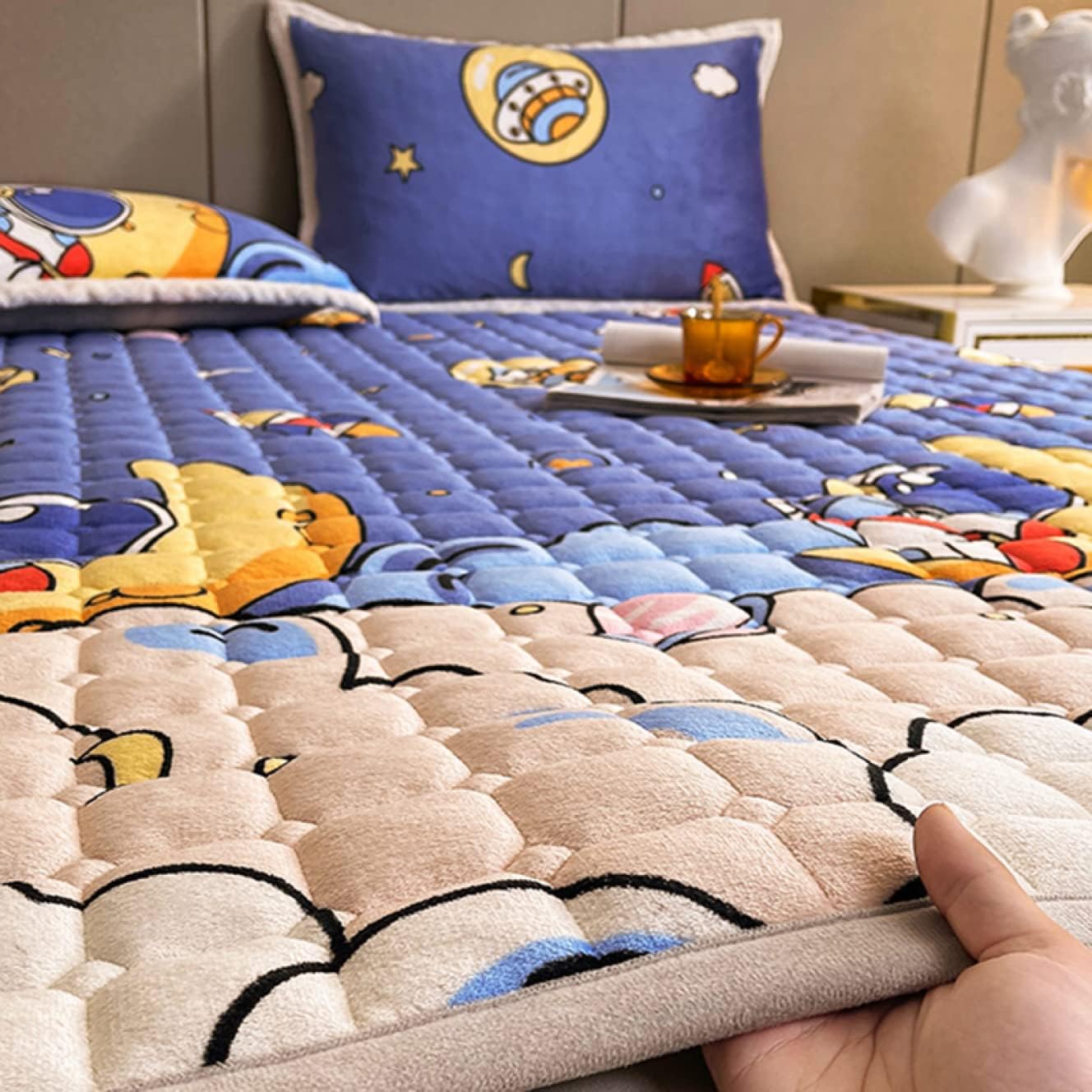 Single Bed Pad Style M 100 x 200 cm Semi-Double Bed Pad Double Bed Pad Bed Pad Bed Blanket 150 x 200 cm (Style M12 120 x 200 cm)
