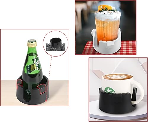 Miniatura 5 de Portavasos Magnético de Montaje Horizontal, Portavasos Ajustable Antiderrame, Adecuado para Tractor, Cortacésped, Montacargas, Cinta de Correr y