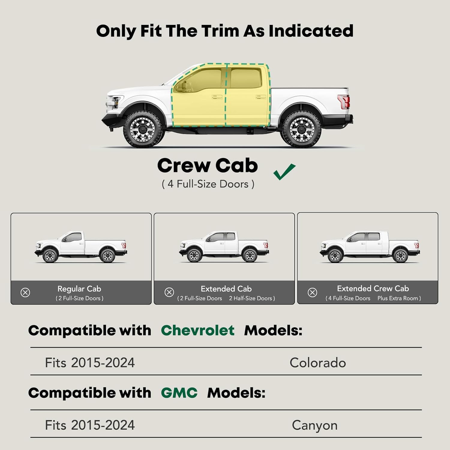 YHTAUTO 3 Inch Running Boards Side Steps Fit Chevy Colorado & GMC Canyon 2015-2026, Crew Cab, Round Carbon Steel Black Powder, Truck Cab Side Step Rails Off-Road Exterior Accessories, Set of 2