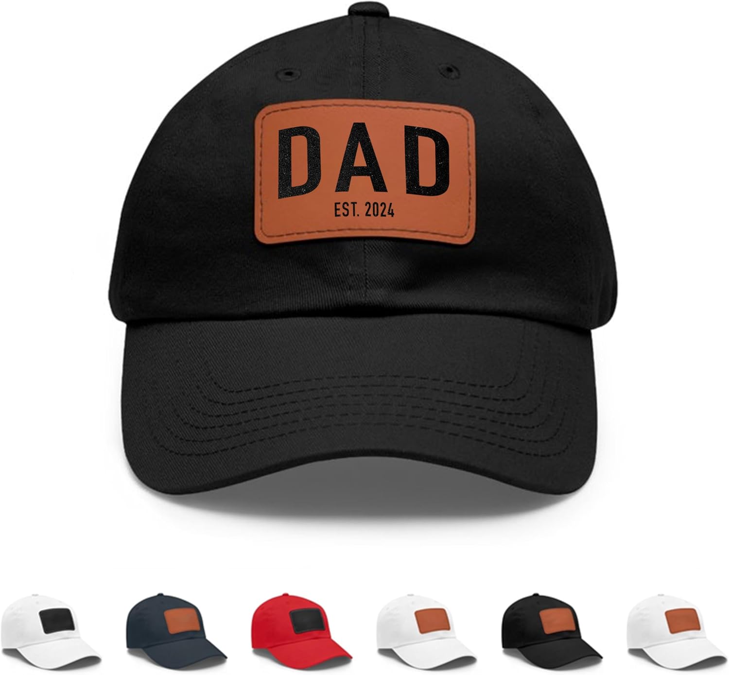 LOVELYPOD Custom Papa Patch Cap, Dad Est 2024, Dad Birthday & Gifts