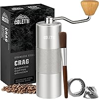 Vista 9 de COLETTI Molinillo de café manual Crag – Molinillo de café manual – Molinillo de mano de precisión de fresas CNC, resistente para viajes, camping
