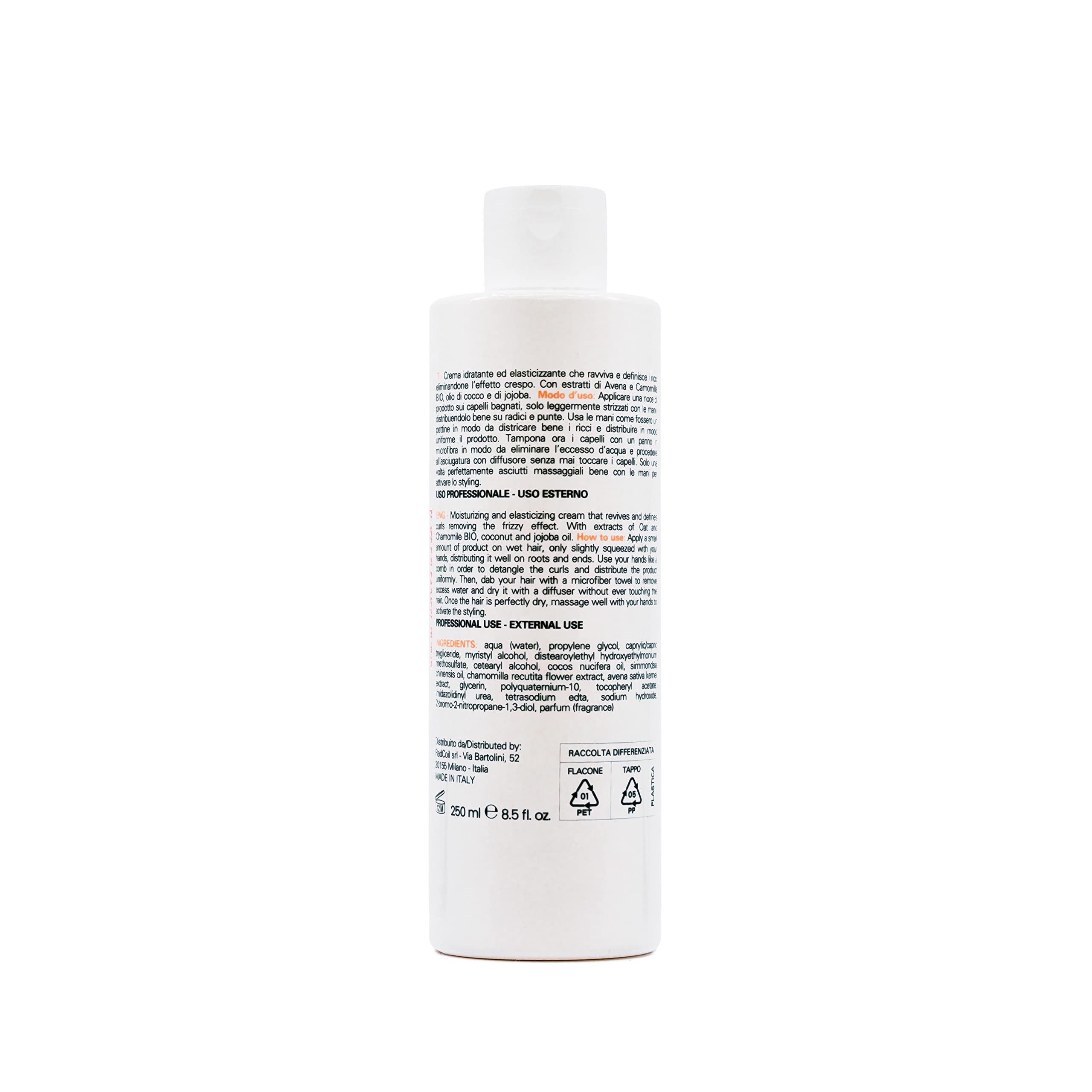I Love Riccio Curly Kids Crema Modellante per Capelli Ricci Bambini, Formula Antilacrime con Estratti di Avena e Camomilla BIO, Olio di Cocco e di Jojoba, Elimina il Crespo e Dona Lucentezza, 250 ml