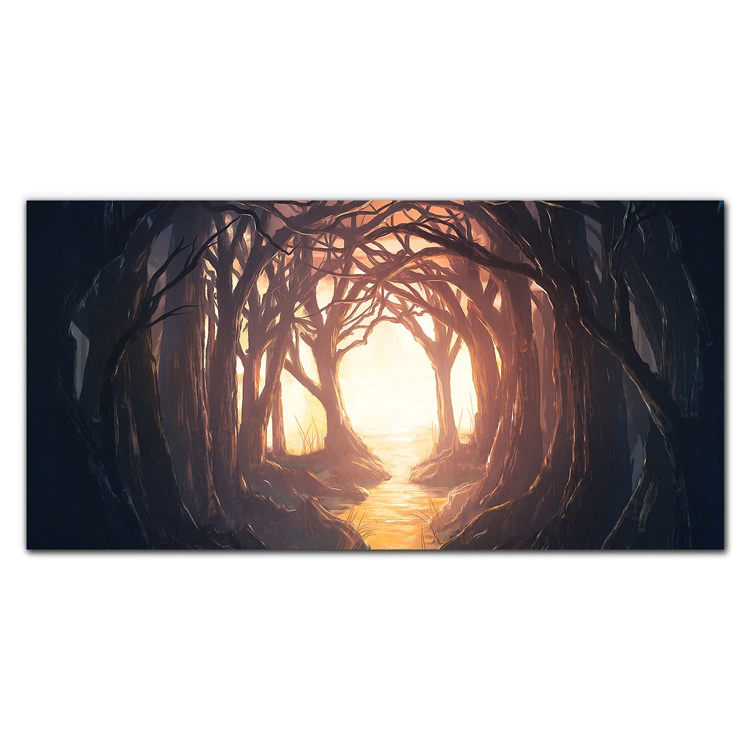 Crédence de cuisine forêt 120x60 anti-projection en verre