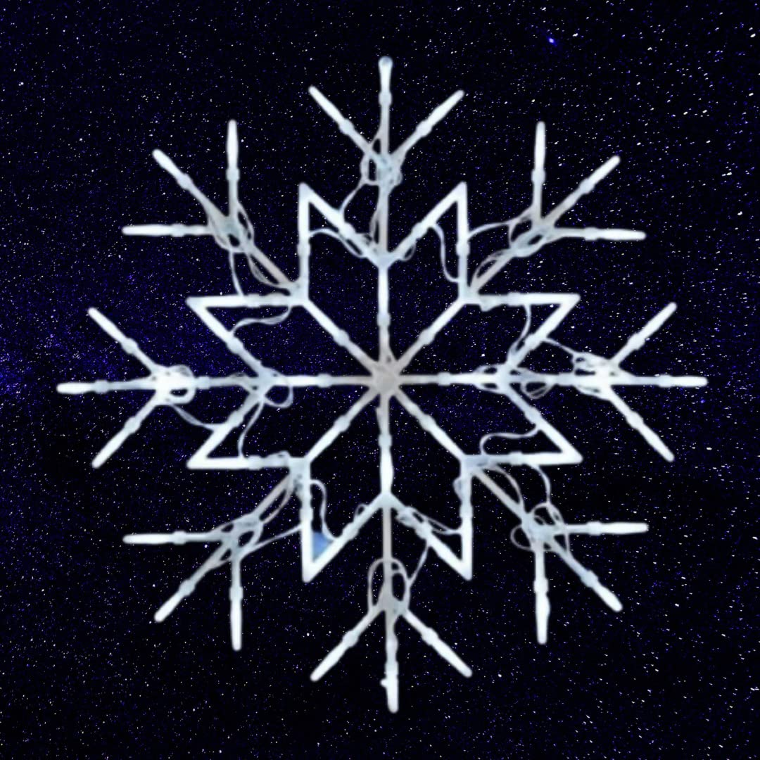 Scotvision 50 LED Snow Flake Cool White Window Light Christmas Party Decoration Light - Indoor Use Only
