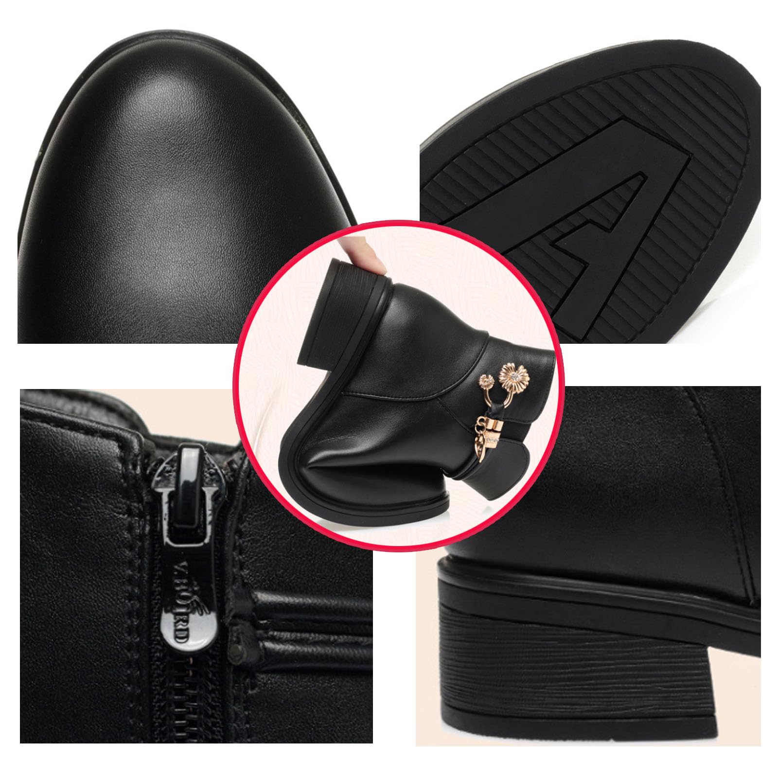 Botas ortopédicas de lana de piel auténtica para mujer, botas ortopédicas impermeables para mujer, botas de nieve con forro de piel de invierno