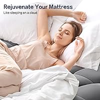 Vista 12 de SOPAT Mattress Topper RV King Size Extra Thick Mattress Pad 8-21" Deep Pocket Soft Down Alternative Fill Mattress Protector Pillow Top Mattress White