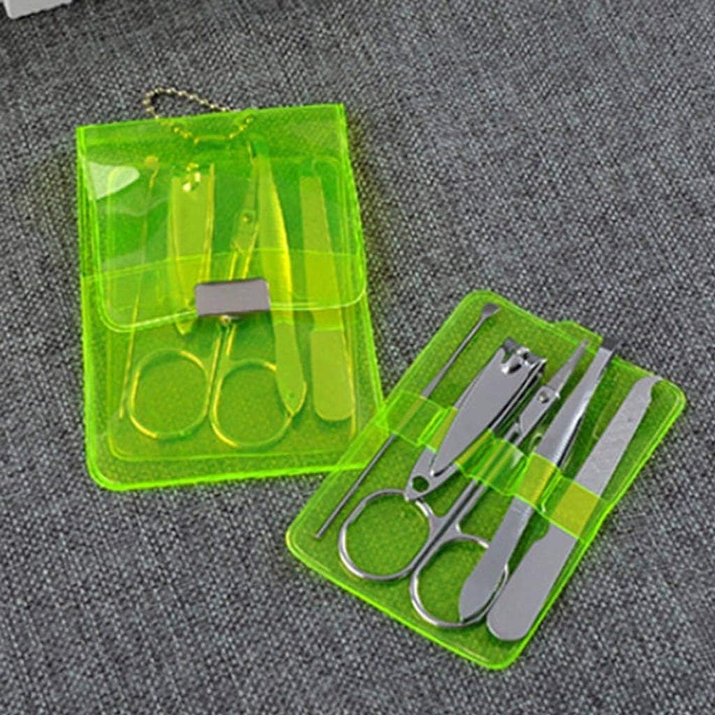 5pcs Pedicure Scissor Tweezer Ear Pick Utility Nail Clipper Kit Art Equipment Portable Manicure Steel Care Tools