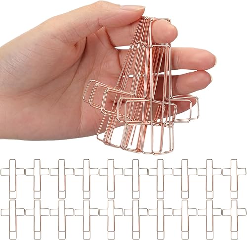 Tenceur 50 clips grandes para papel de cruz, divertidos, lindos y divertidos, clips estacionarios, abrazaderas de papel para marcado, diario, disponible en Yaxa Peru