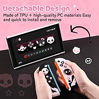 Vista 7 de Geekshare Protective Case Set Compatible with switch 2, PC Back Plate with Silicone Joysticks Covers, Includes 2 Thumb Grips, Waterproof Protection