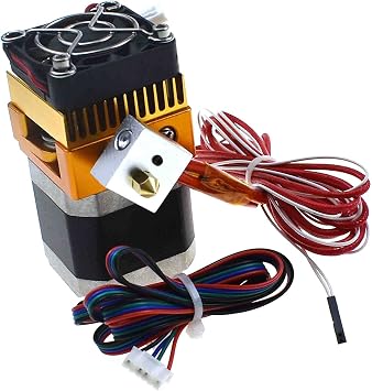 All Metal MK8 Extruder, 3D Printer Extruders Hotend Kit with 0.2/0.3/0.4/0.5mm Nozzle Print Head for 3D Printer 1.75mm Filament Supported MK8 Extruder