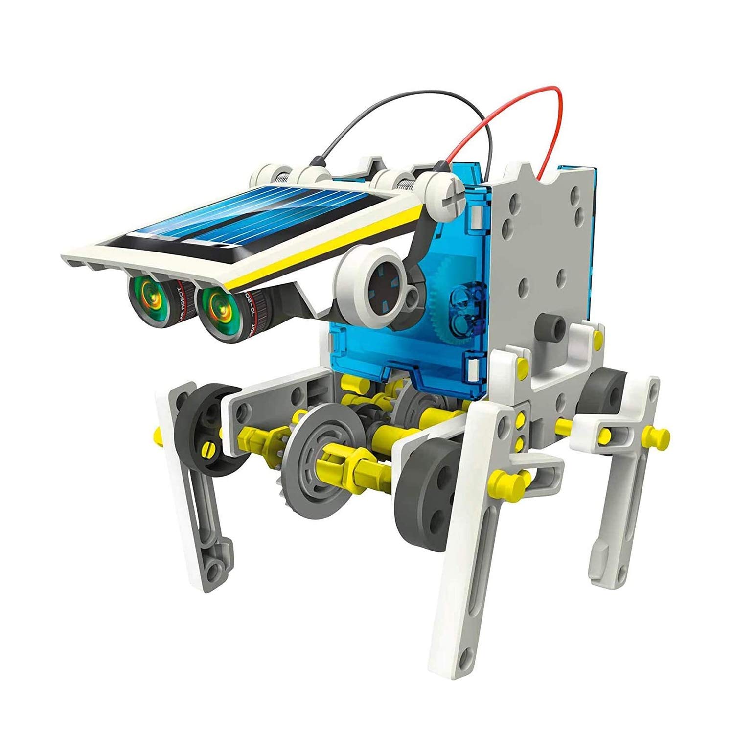 SELVA Robot Solare 14-in-1 - Costruire 14 Diversi Modelli con Solo 1 Kit (Oltre 200 componenti) - Solar Plate fornisce energia per la locomozione