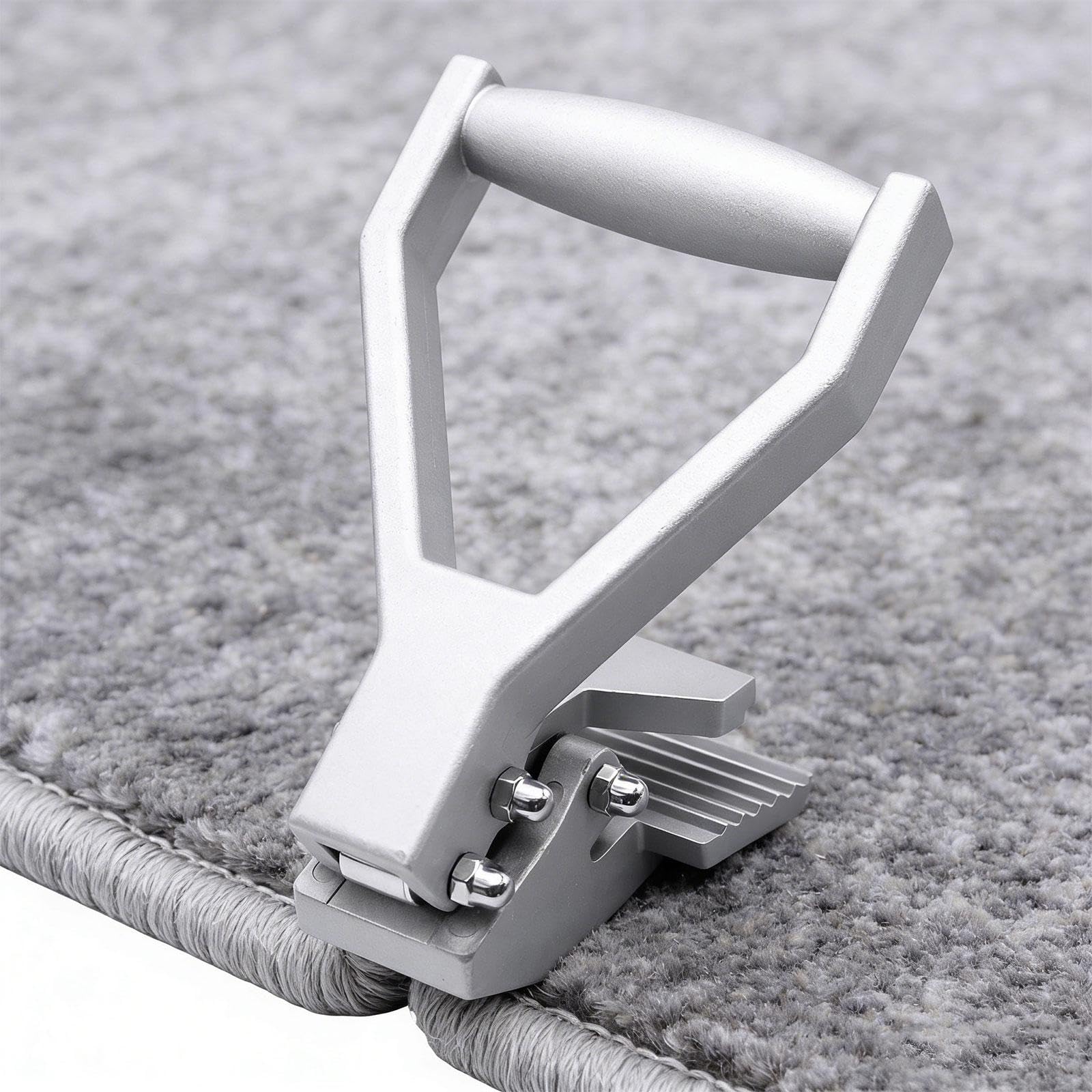 Strumento di installazione del tappeto con bocche seghettate per impugnature salde leve azione forte forza di trazione maniglia ergonomica strumento di rimozione della costruzione in alluminio