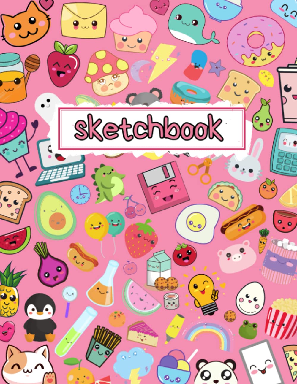 Kawaii Sketchbook: Blank Sketchbook. Sketch Pad for Kids. Cute Desk Accessories Kawaii. Drawing, Doodling and Sketching. Kids and Teens. 110 Pages.