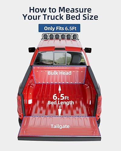 Miniatura 4 de Cubierta Tonneau para caja de camioneta plegable cuádruple compatible con Ford F-150 2015-2023, cuatro fundas plegables para Ford F150 2015 2016