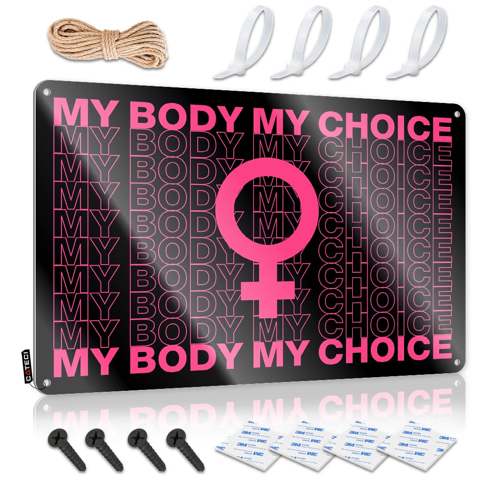 Tin Sign My Body My Choice vintage et panneau décoratif en métal retro de 30x40 cm